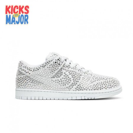 Cactus Plant Flea Market x Swarovski x Dunk Low 'Pure Platinum' Size 36-47.5