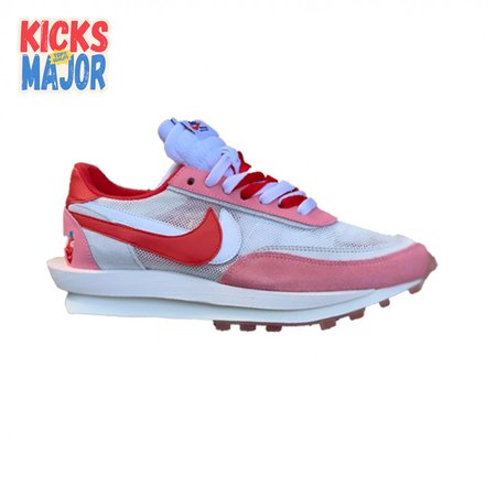 2019 Sacai x Nike LVD Waffle Daybreak Swoosh Pink Gery White Red BV0073 500 Size 36-46