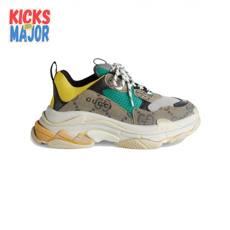 Gucci x Balenciaga The Hacker Project Triple S Beige Green Yellow Size 35-45