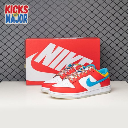 Nike Dunk Low QS LeBron James Fruity Pebbles DH8009-600 Size 36-47