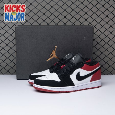 Jordan 1 Low Black Toe 553558-116 Size 36-47.5