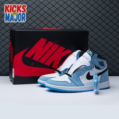 Jordan 1 Retro High White University Blue Black Size 36-47.5